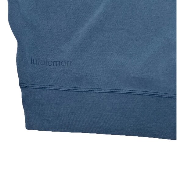 Lululemon Perfectly Oversized Cropped Crew *French Terry Blue - 4 - Picture 7 of 8